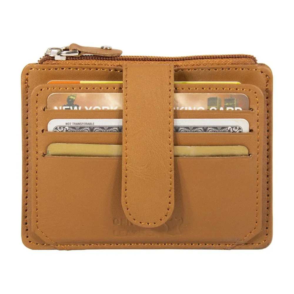 Genuine Leather Credit Card Holder, Mini Card Wallet for Women